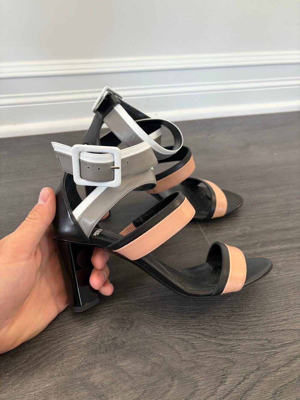 Pierre Hardy Black Leather Heels Size 38